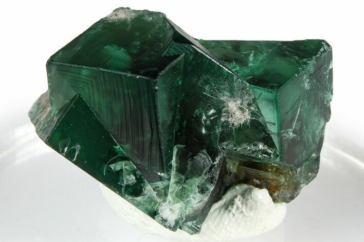 Fluorescent Green Fluorite Twins - Diana Maria Mine, England #379691